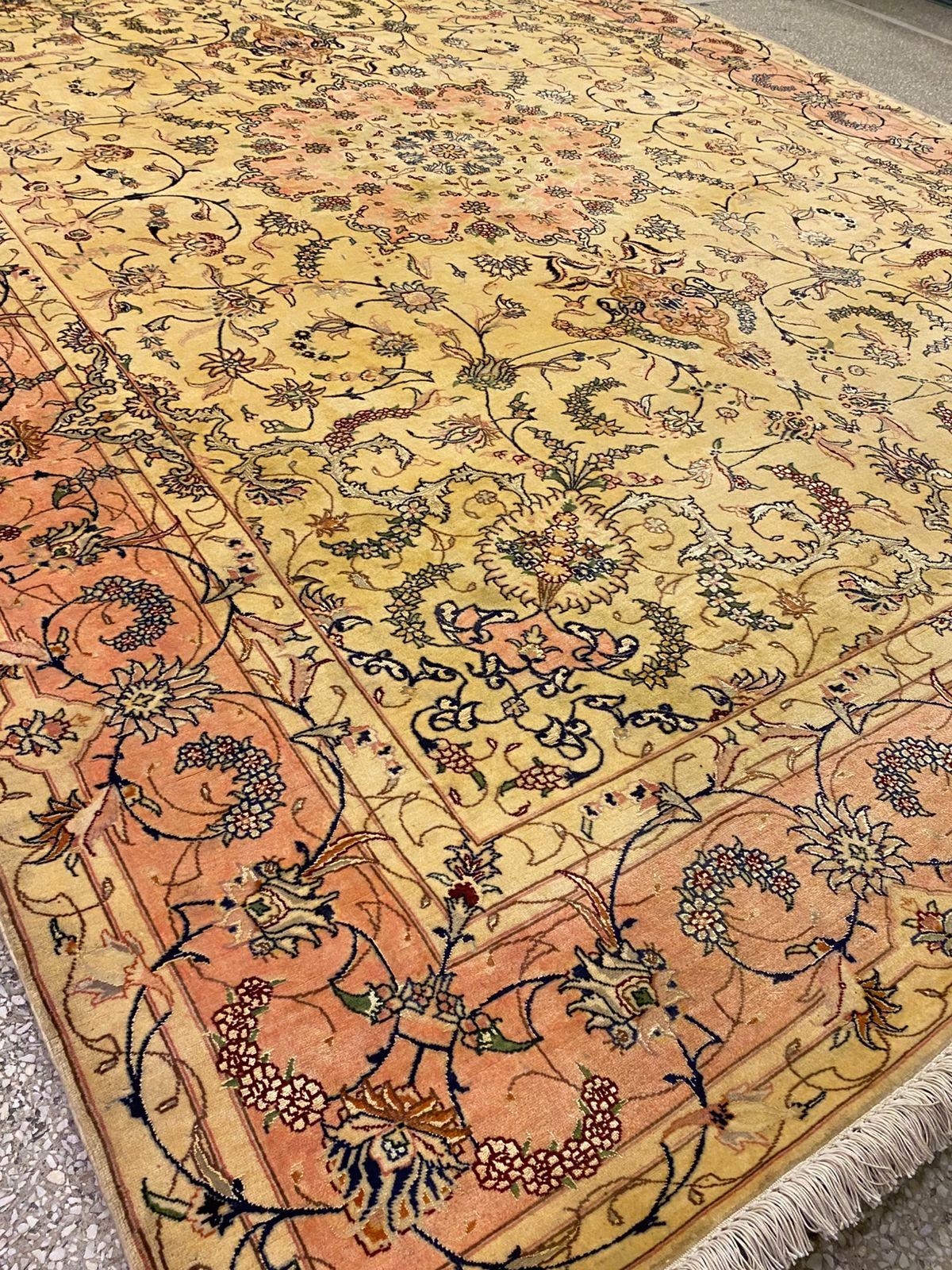 7x10 Antique super fine shahi tabraiz 70 RAJ All silk