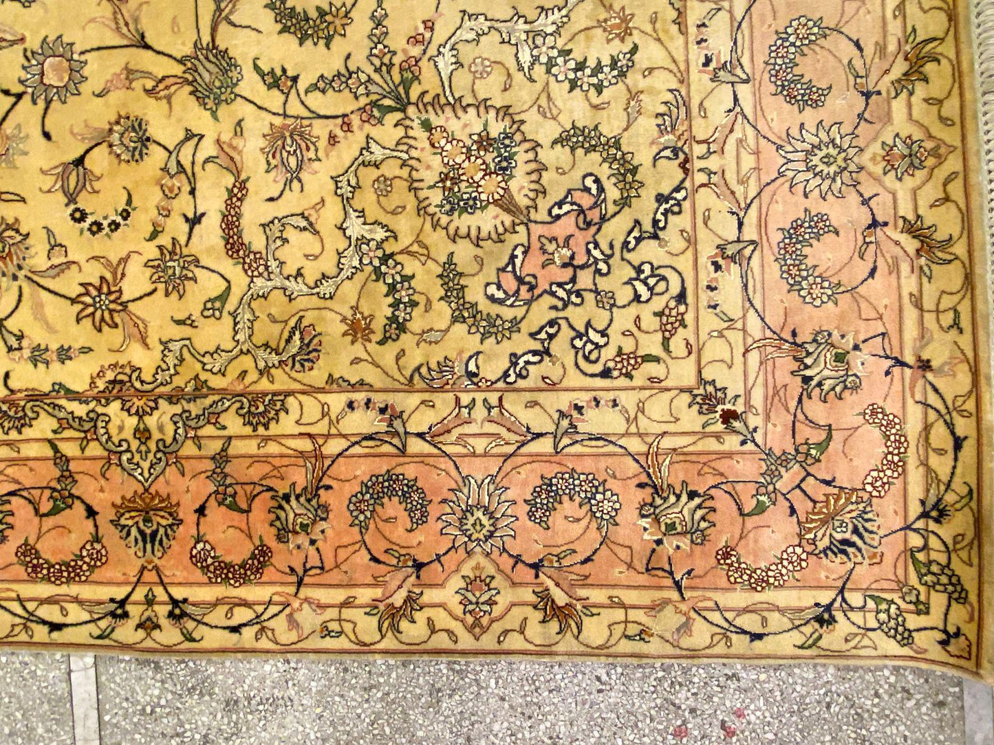 7x10 Antique super fine shahi tabraiz 70 RAJ All silk