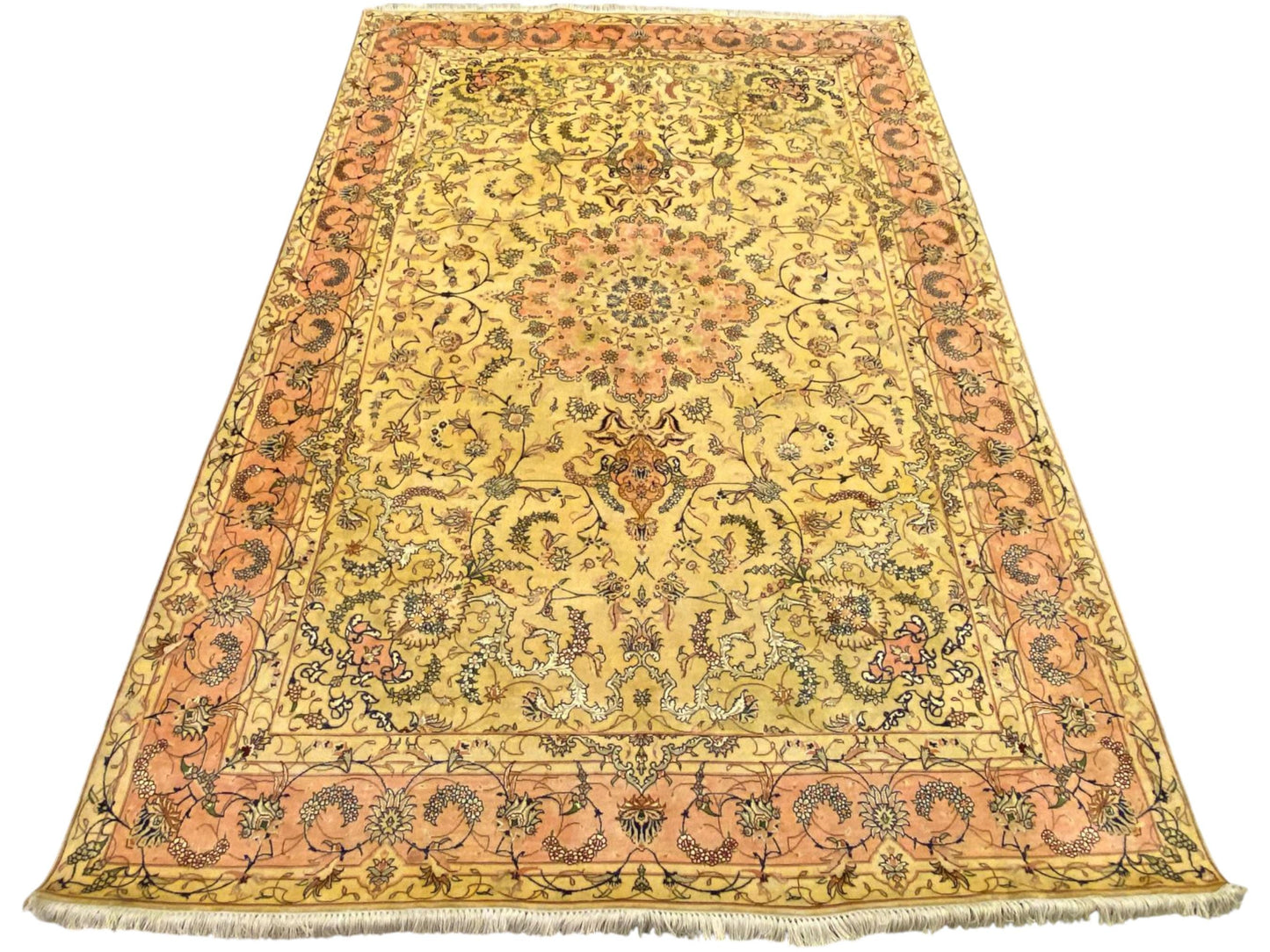 7x10 Antique super fine shahi tabraiz 70 RAJ All silk