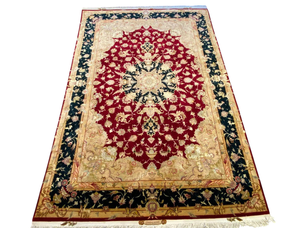 7x10 Antique super fine shahi tabraiz 70 RAJ All silk