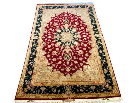 7x10 Antique super fine shahi tabraiz 70 RAJ All silk