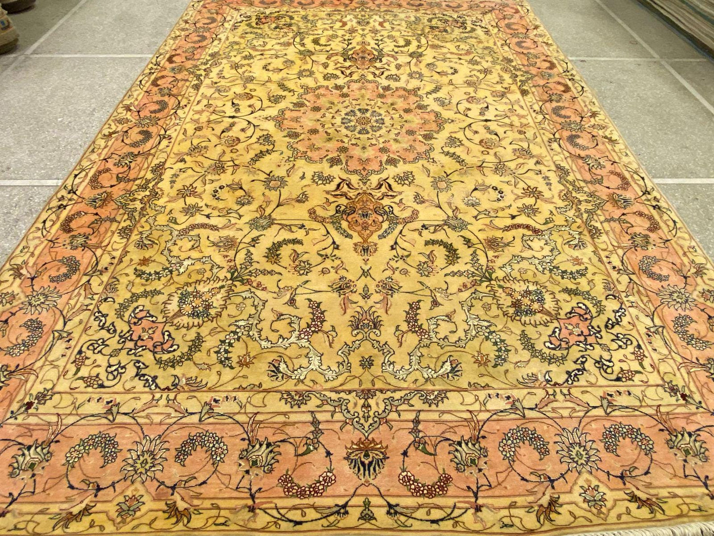 7x10 Antique super fine shahi tabraiz 70 RAJ All silk