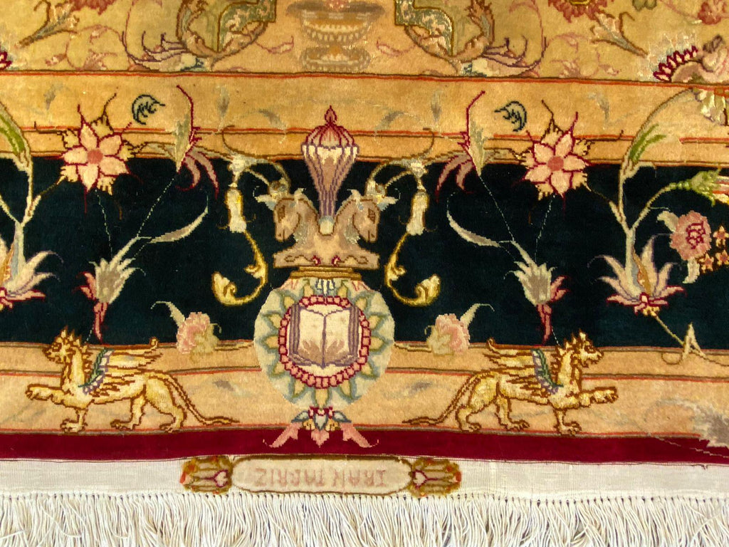 7x10 Antique super fine shahi tabraiz 70 RAJ All silk